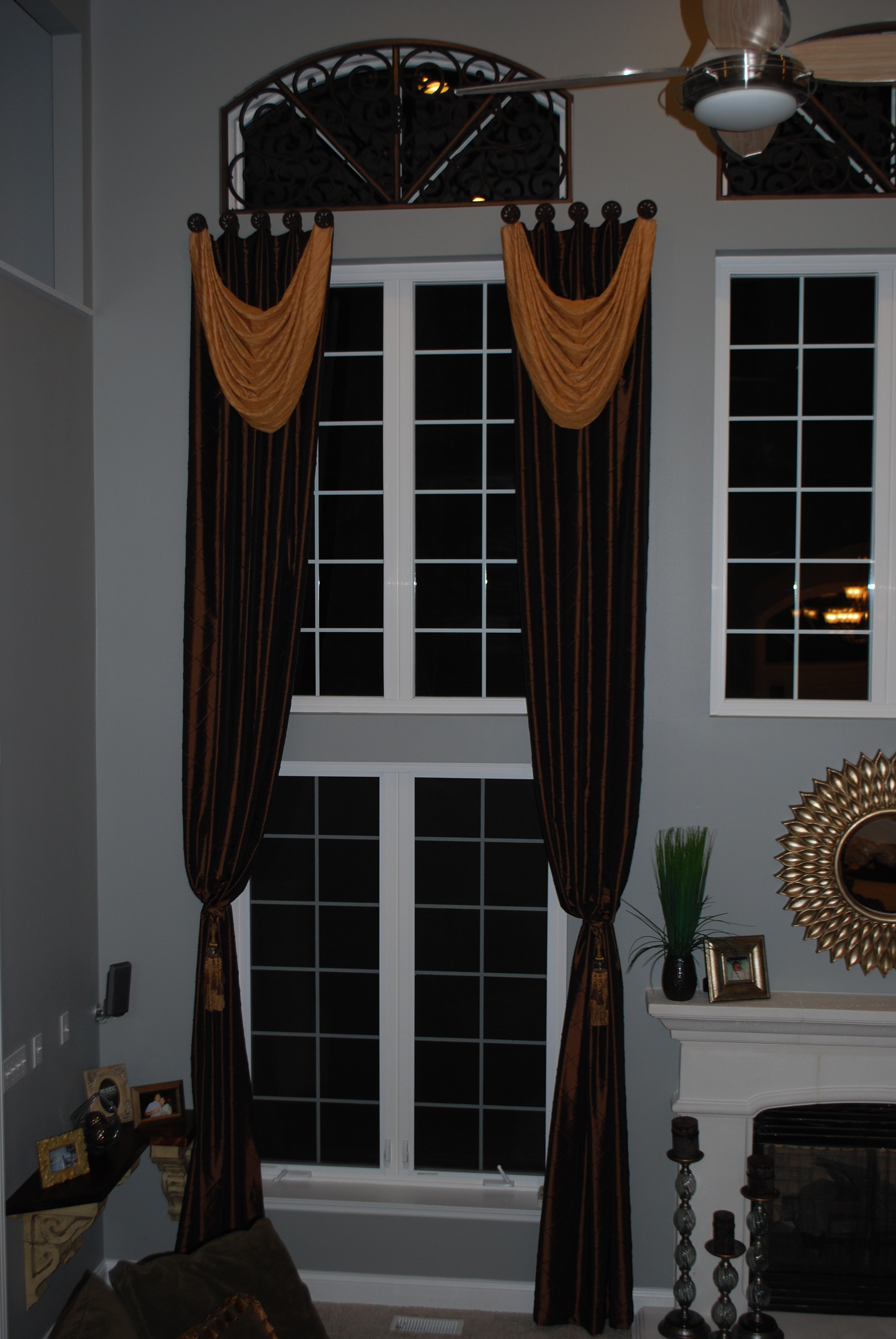 2 Story Drapes on Medallions and Helser Brother's Tableaux