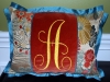 Small Flange Edge Pillow with Monogram.