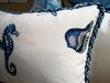 Close up of Sealife Pillows with Twisted Cording.