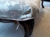 Ottoman slipcover with ties