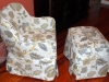 Slipcovered Chair and Ottoman