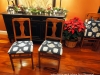 Blue and White Folding Chairs