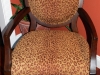 Leopard Print Chair with double welt.