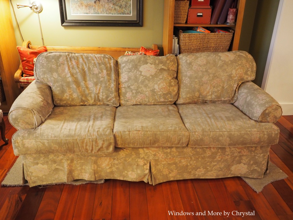 Old Floral Slipcover Sofa