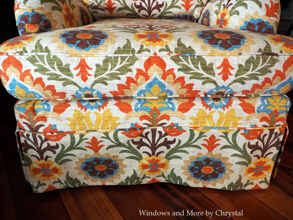 Pattern Matched Slipcovered Chair
