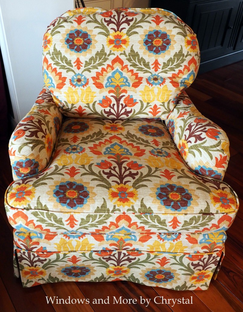 Pattern Matched Slipcovered Chair
