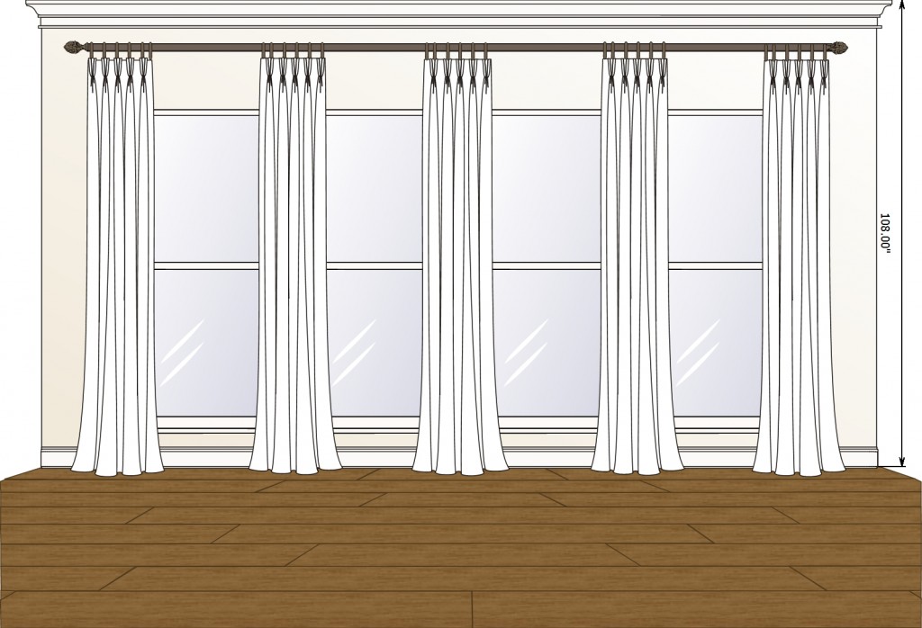 Family Room pinch pleat