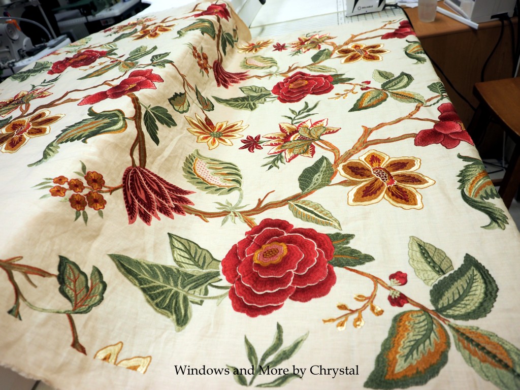 Floral Embroidered Linen Fabric