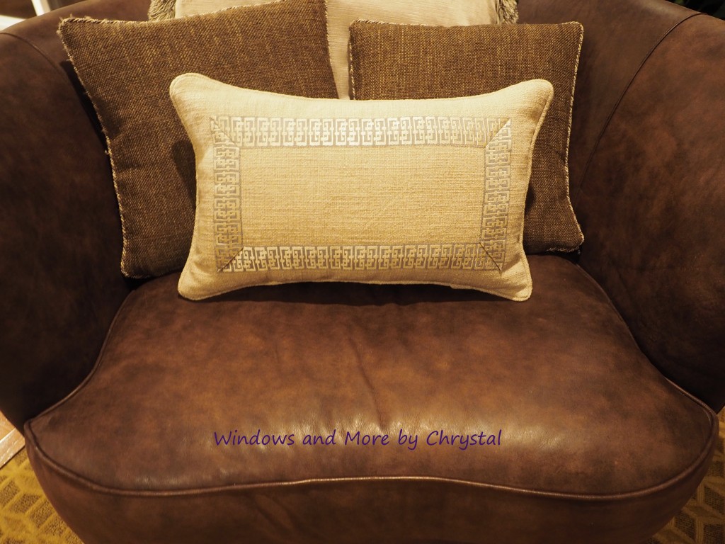 Pillow with inset trim