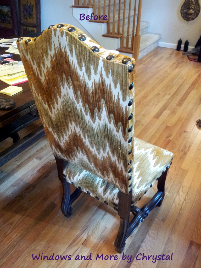 Before Slipcover Dining Room Chair