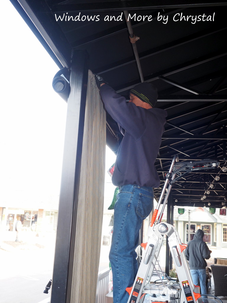 Installing outdoor drapery panels