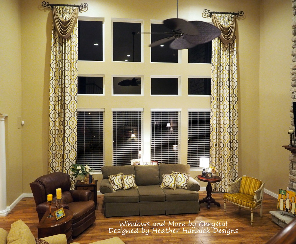 Tall Drapes and Swags with Helser Brothers Hardware