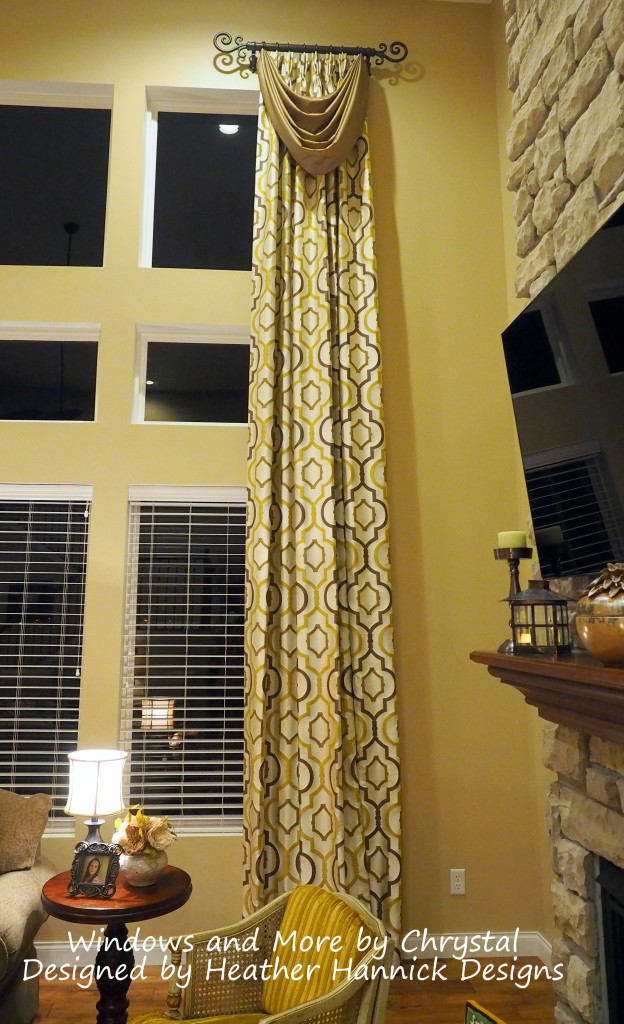 Tall Drapes and Swags with Helser Brothers Hardware
